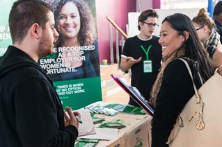 University of Brighton students at placement fair