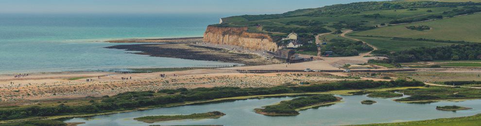 View of Cuckmere Haven and the sea
