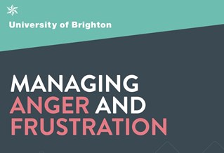 Graphic with the words: Managing anger and frustration