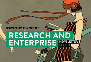 Cover of issue 9, Research and Enterprise newsletter, with feature of 1920s magazine history conference
