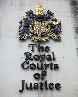 Royal courts of justice sign