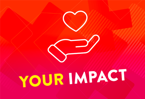 Graphic with the words your impact