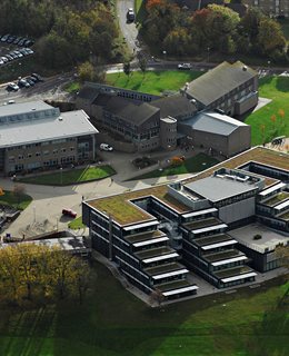 Aerial shot of the Falmer campus
