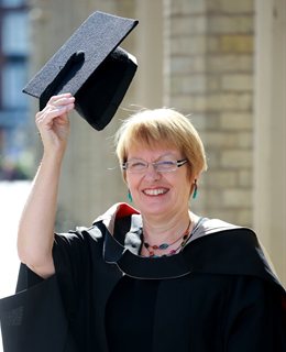 Margaret Wallis at the University of Brighton graduation
