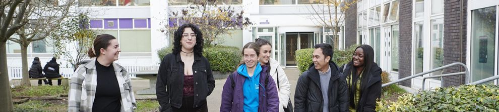 A group of young students on campus