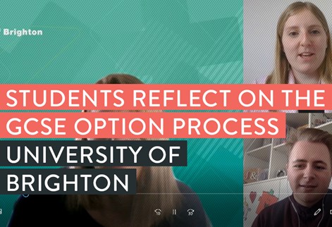 Video of students discussing GCSE options