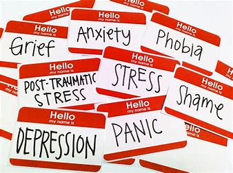 Emotion badges to illustrate mental health and emotional wellbeing Research and Enterprise group