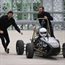 Racing car makes rooftop debut