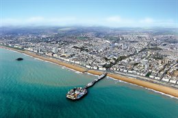 Aerial photo of Brighton.