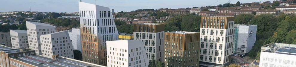 Aerial photo of the Moulsecoomb campus