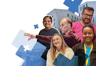 Composite image of staff at the university