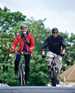 Two cyclists approaching