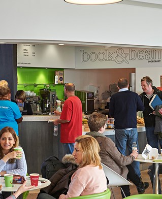 Book and Bean cafe in Cockcroft Building