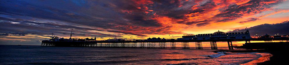 Sunset over Brighton pier