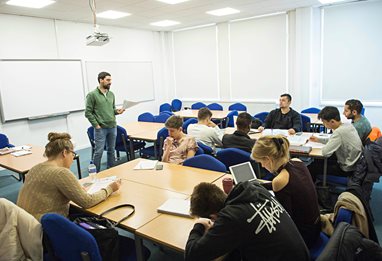 Lecturer leading a seminar