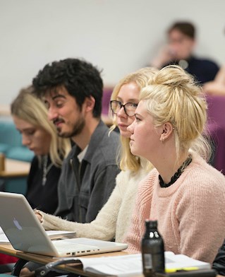 University of Brighton students in lecture theatre