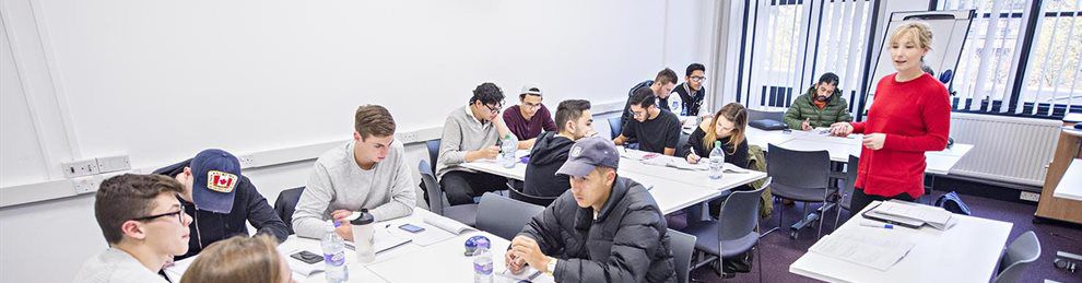 Economic students being taught in class