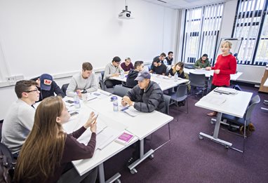 Business marketing students