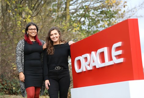 Students at Oracle work placement