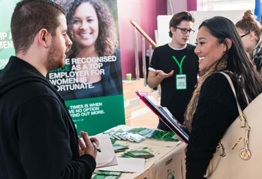 Students at Placement Fair