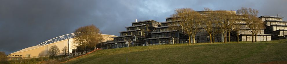 Checkland Building, Falmer and Amex Stadium, panorama