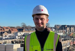 Liam Major on a construction site