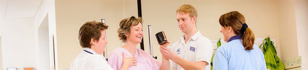 Nursing associate apprentices demonstrating essential checks to peers