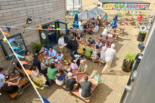 Group work at the Sustainability Workshop at Sea Lanes, Brighton.