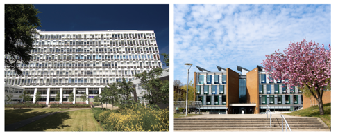 Universities of Brighton (left) and Sussex (right)