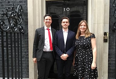 beepurplers visit Downing Street