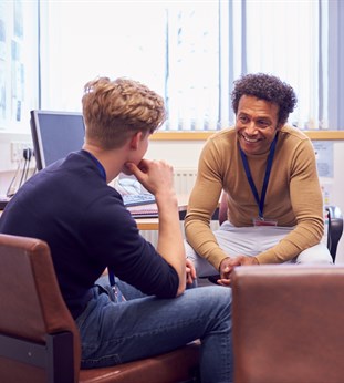 Student having appointment with adviser