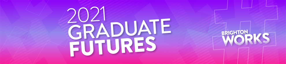 Grahphic image with the words: Graduate Futures 2021