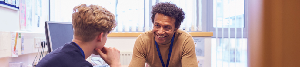 Careers and Employability banner two people talking