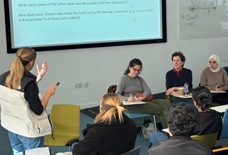 Students presenting in class