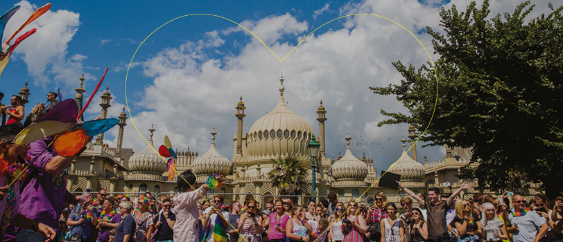 Brighton Pavilion at LGBTQ+ Pride