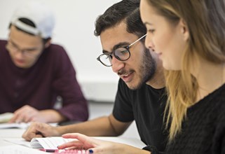 Students studying together