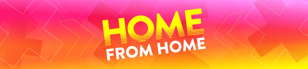 Abstract image with the text: Home from home