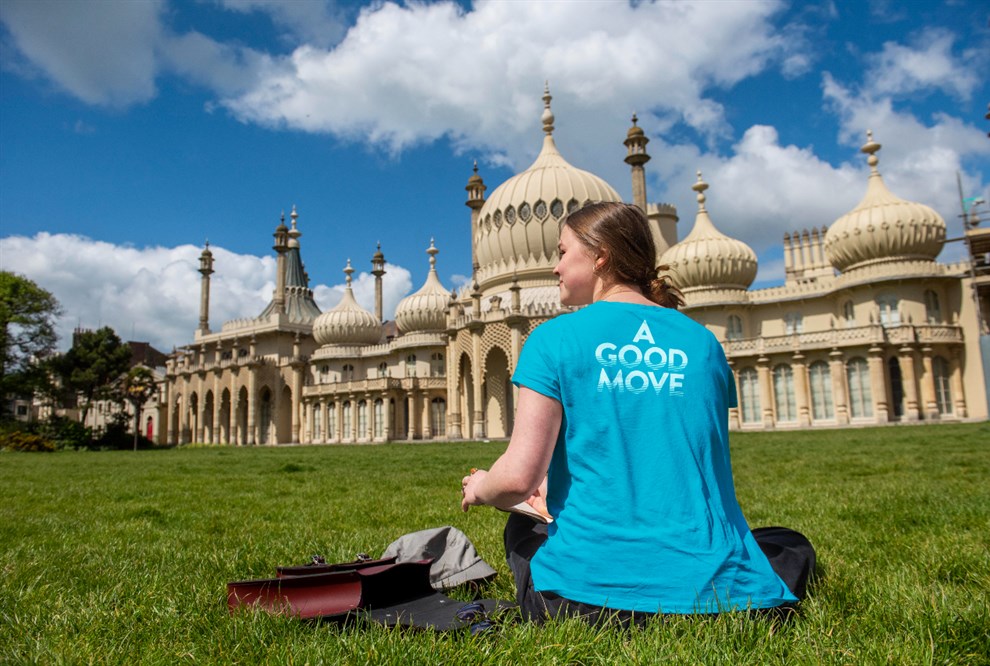 Female Clearing student at Brighton Pavillion