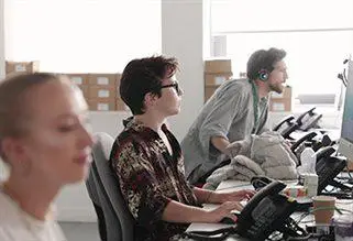 people answering phones in a Clearing Call centre