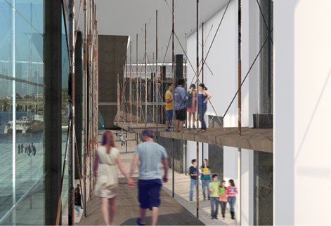 digital drawinh of a students museum design project