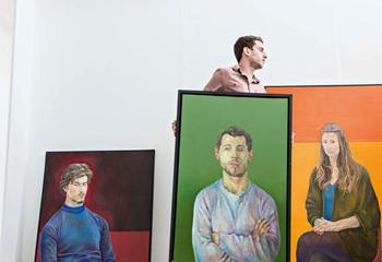 Fine art graduate show student work