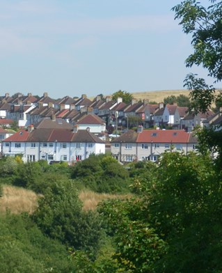 Northward view across Moulsecoomb from Meadowview, Brighton (August_2013). Creative Commons courtesy of Hassocks5489
