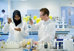 Pharmacy students laughing