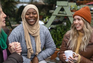 Women laughing