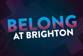 Graphic with the text 'Belong at Brighton'