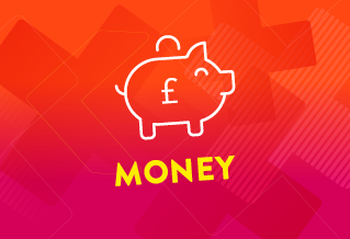 Graphic with the text 'Money'
