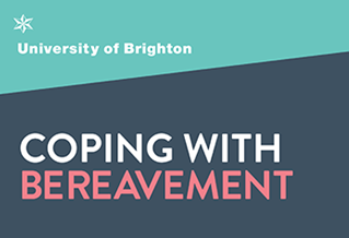 Graphic image with the text: Coping with bereavement