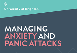 Graphic with the words: Managing Anxiety and Panic attacks