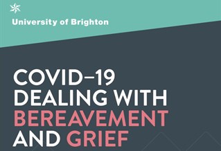 Graphic with the words: Wellbeing COVID19 Bereavement