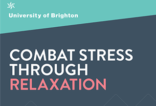 Graphic with the words: Combat stress through relaxation